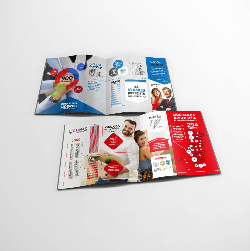 Exemplares de brochuras personalizadas