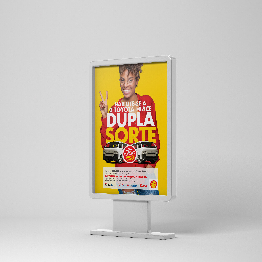 Reclame publicitário da campanha Dupla Sorte