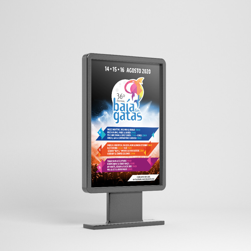 Reclame publicitário para Festival Baia das Gatas