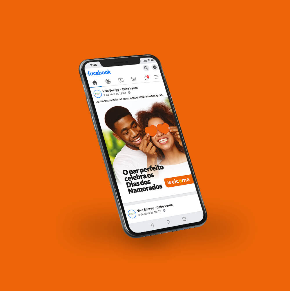 Publicidade para anúncio de Facebook da Campanha Dia dos Namorados